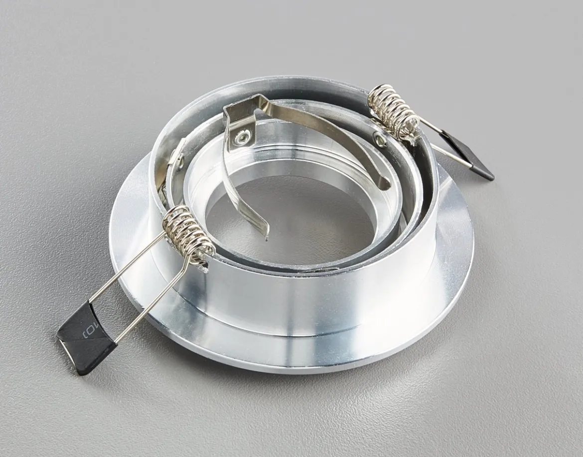 Heitronic Nr. 500591-HE Einbaustrahler DL7801 Rund Alu gebürstet 78mm GU10