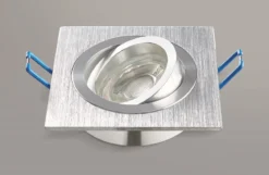 Heitronic Nr. 500592-HE Einbaustrahler DL7801 Eckig Alu gebürstet GU10 78mm