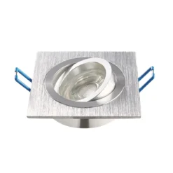 Heitronic Nr. 500592-HE Einbaustrahler DL7801 Eckig Alu gebürstet GU10 78mm