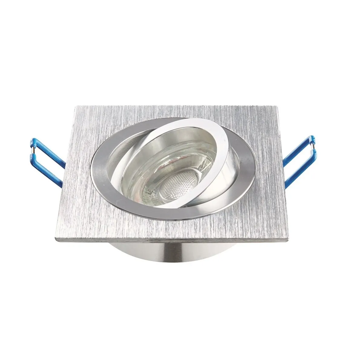 Heitronic Nr. 500592-HE Einbaustrahler DL7801 Eckig Alu gebürstet GU10 78mm