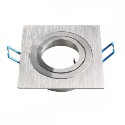 Heitronic Nr. 500592-HE Einbaustrahler DL7801 Eckig Alu gebürstet GU10 78mm