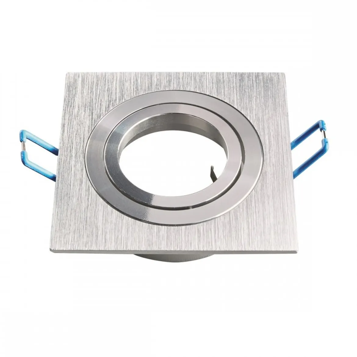 Heitronic Nr. 500592-HE Einbaustrahler DL7801 Eckig Alu gebürstet GU10 78mm
