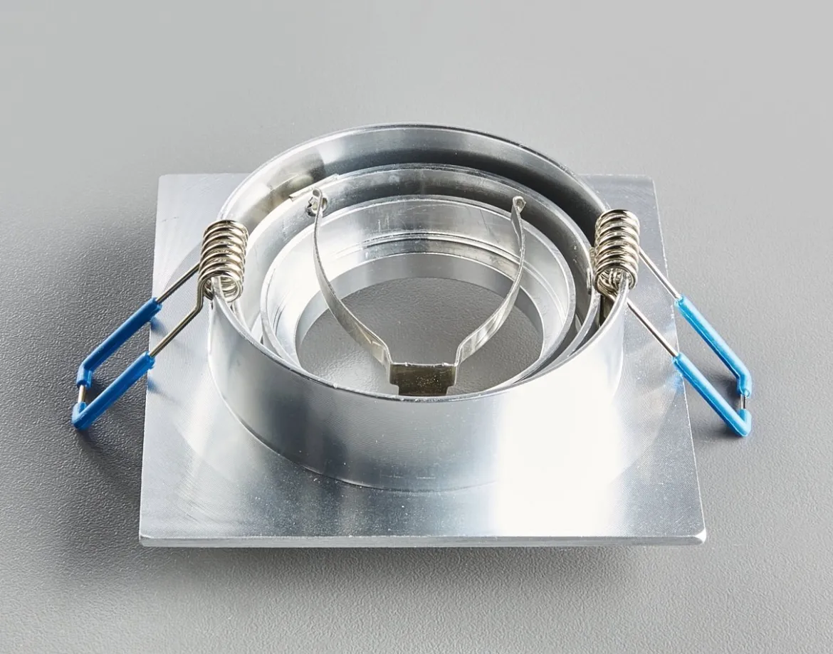Heitronic Nr. 500592-HE Einbaustrahler DL7801 Eckig Alu gebürstet GU10 78mm