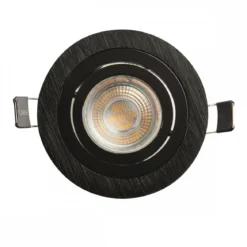 Heitronic Nr. 500595-HE Einbaustrahler DL7801 Rund schwarz GU10 78mm