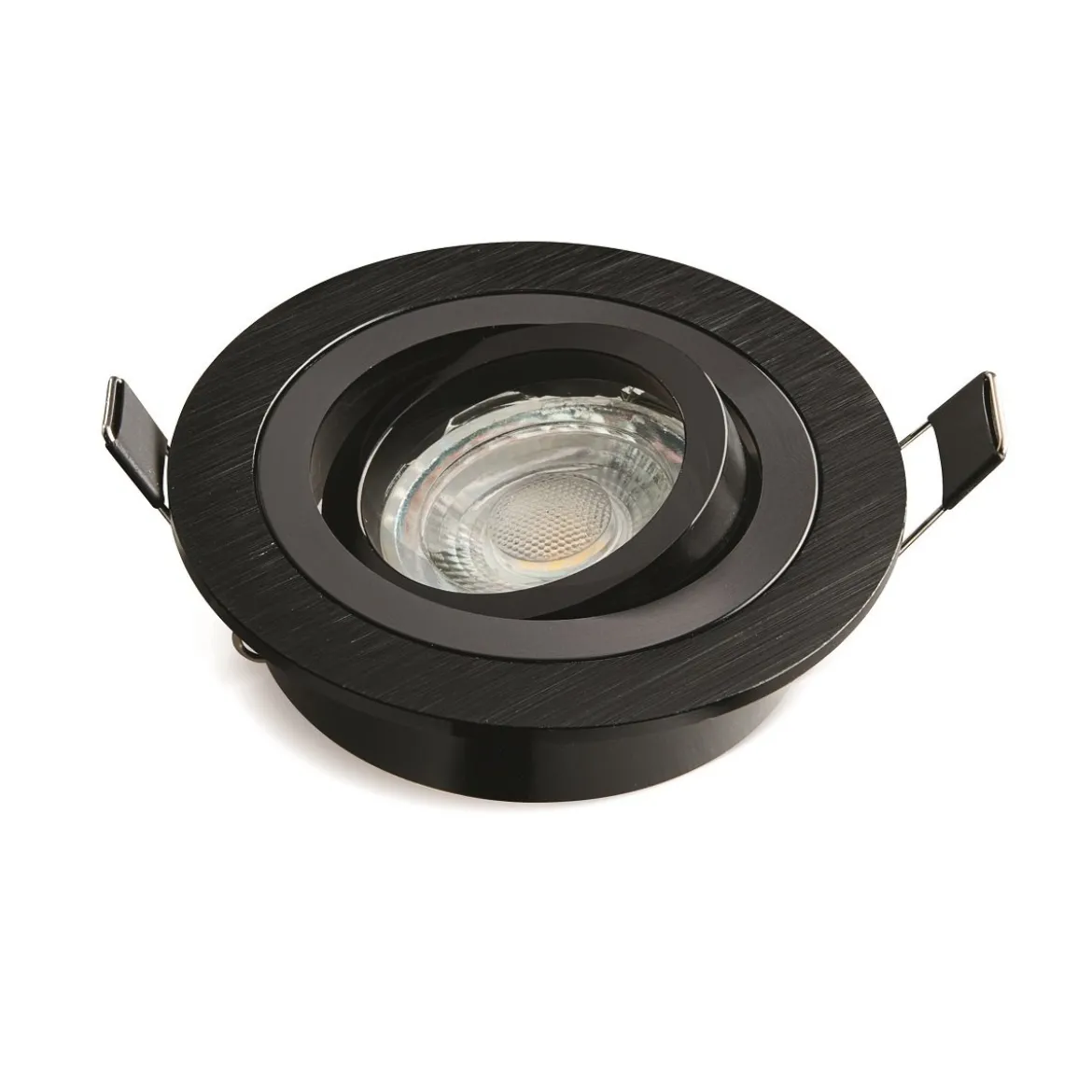 Heitronic Nr. 500595-HE Einbaustrahler DL7801 Rund schwarz GU10 78mm