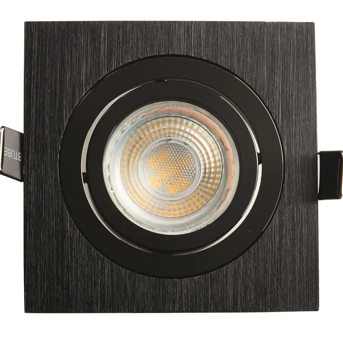 Heitronic Nr. 500596-HE Einbaustrahler DL7801 Eckig schwarz GU10 78mm