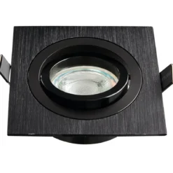 Heitronic Nr. 500596-HE Einbaustrahler DL7801 Eckig schwarz GU10 78mm
