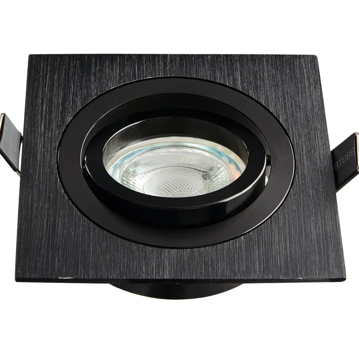 Heitronic Nr. 500596-HE Einbaustrahler DL7801 Eckig schwarz GU10 78mm
