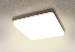 Heitronic Nr. 500641-HE LED Wand- und Deckenleuchte Pronto PIR eckig weiß 3000K IP54