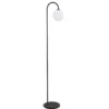 Herstal Ballon Stehleuchte schwarz Glas opal G9 137cm