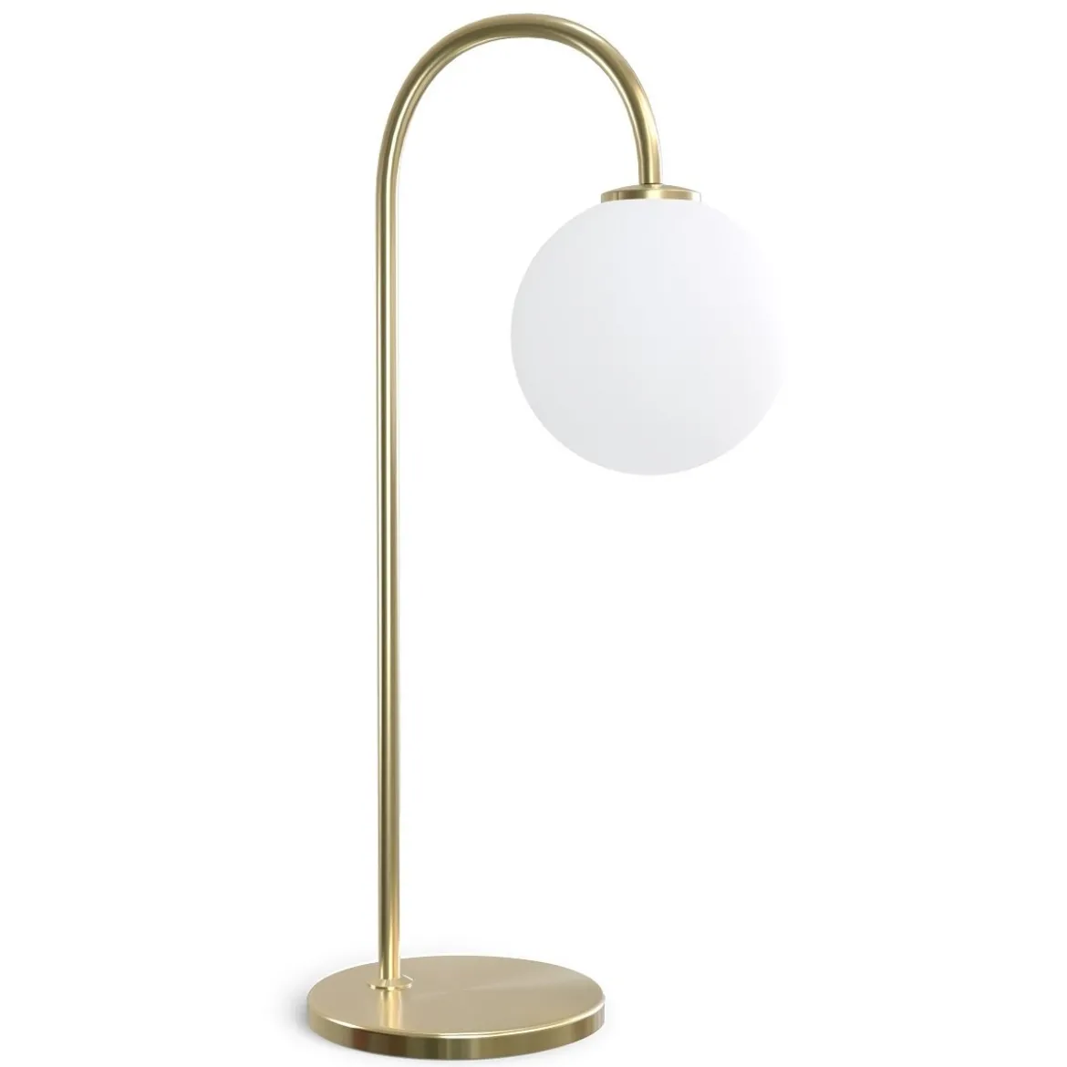 Herstal Ballon Tischleuchte messing Glas opal G9 53cm