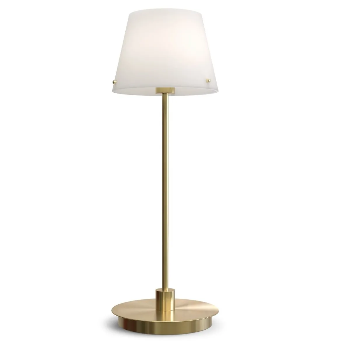 Herstal Gil il Grande Tischleuchte messing satiniertes Glas G9