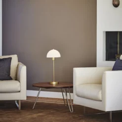 Herstal Leuchten Tischleuchte VIENDA messing opal