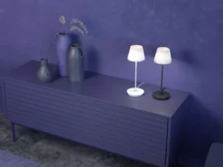 Herstal Leuchten Tischleuchte Gil il Grande Weiß Opal G9