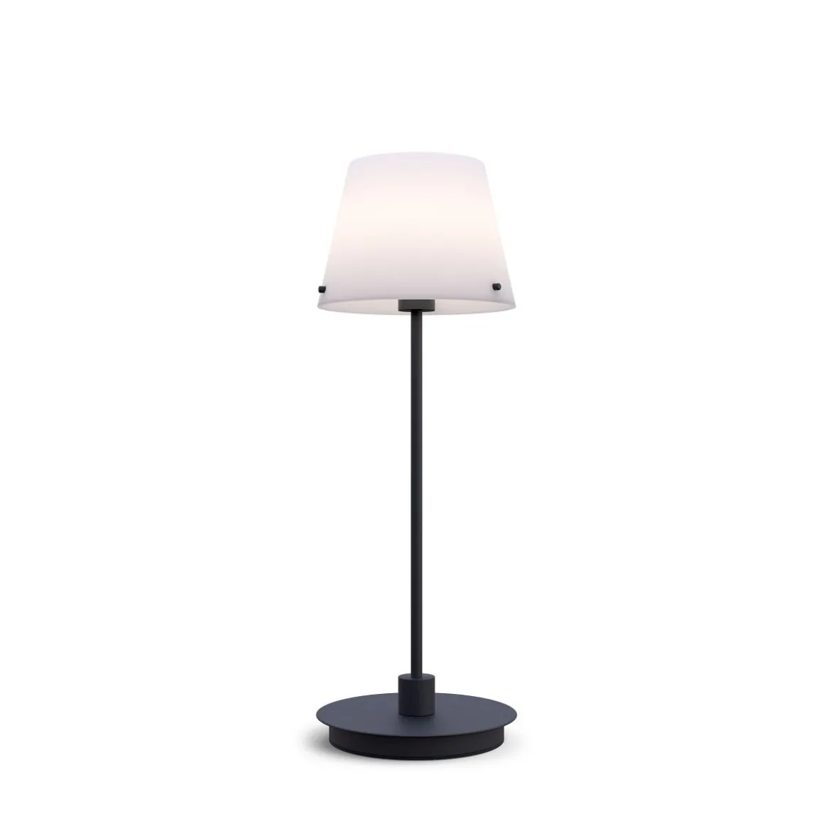 Herstal Leuchten Tischleuchte Gil il Grande Schwarz Opal G9