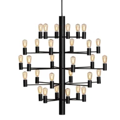 Herstal Manola Kronleuchter 30-flammig schwarz E14