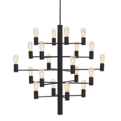 Herstal Manola Kronleuchter 20-flammig schwarz E14