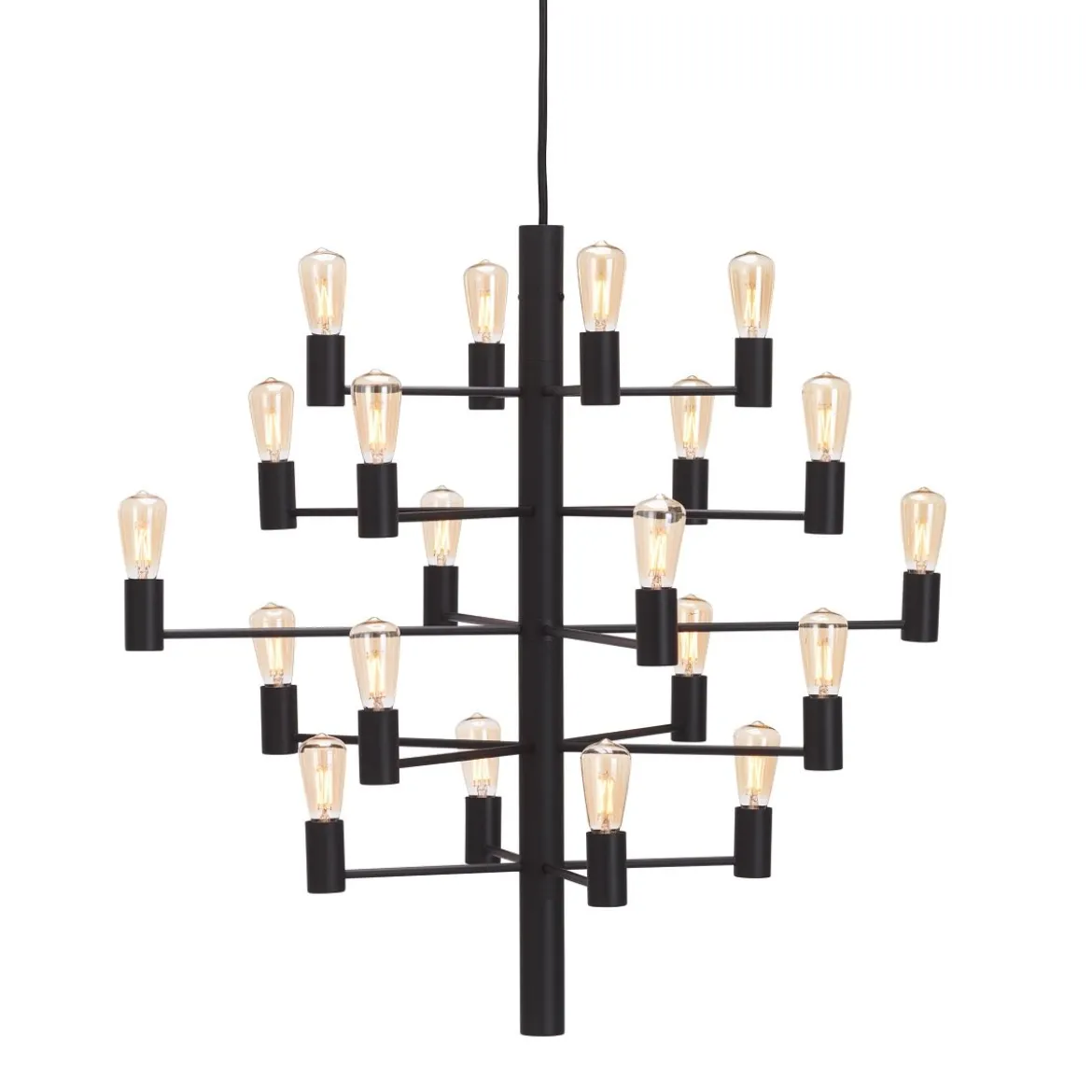 Herstal Manola Kronleuchter 20-flammig schwarz E14