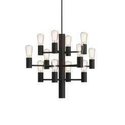 Herstal Manola Mini Kronleuchter 12-flammig schwarz E14