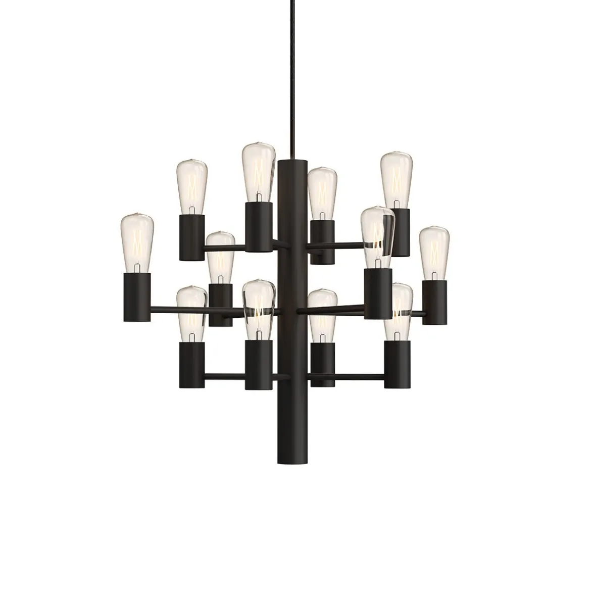 Herstal Manola Mini Kronleuchter 12-flammig schwarz E14