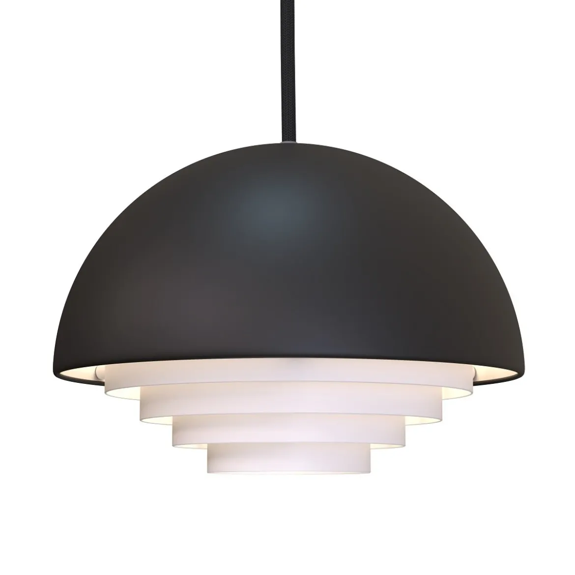 Herstal Motown M Pendelleuchte schwarz E27 36cm