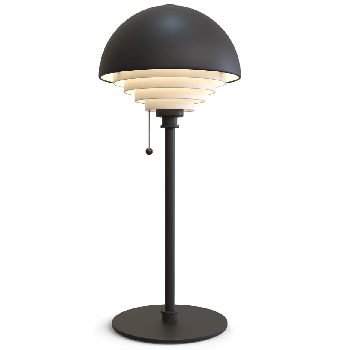 Herstal Motown Tischleuchte schwarz E27 52cm