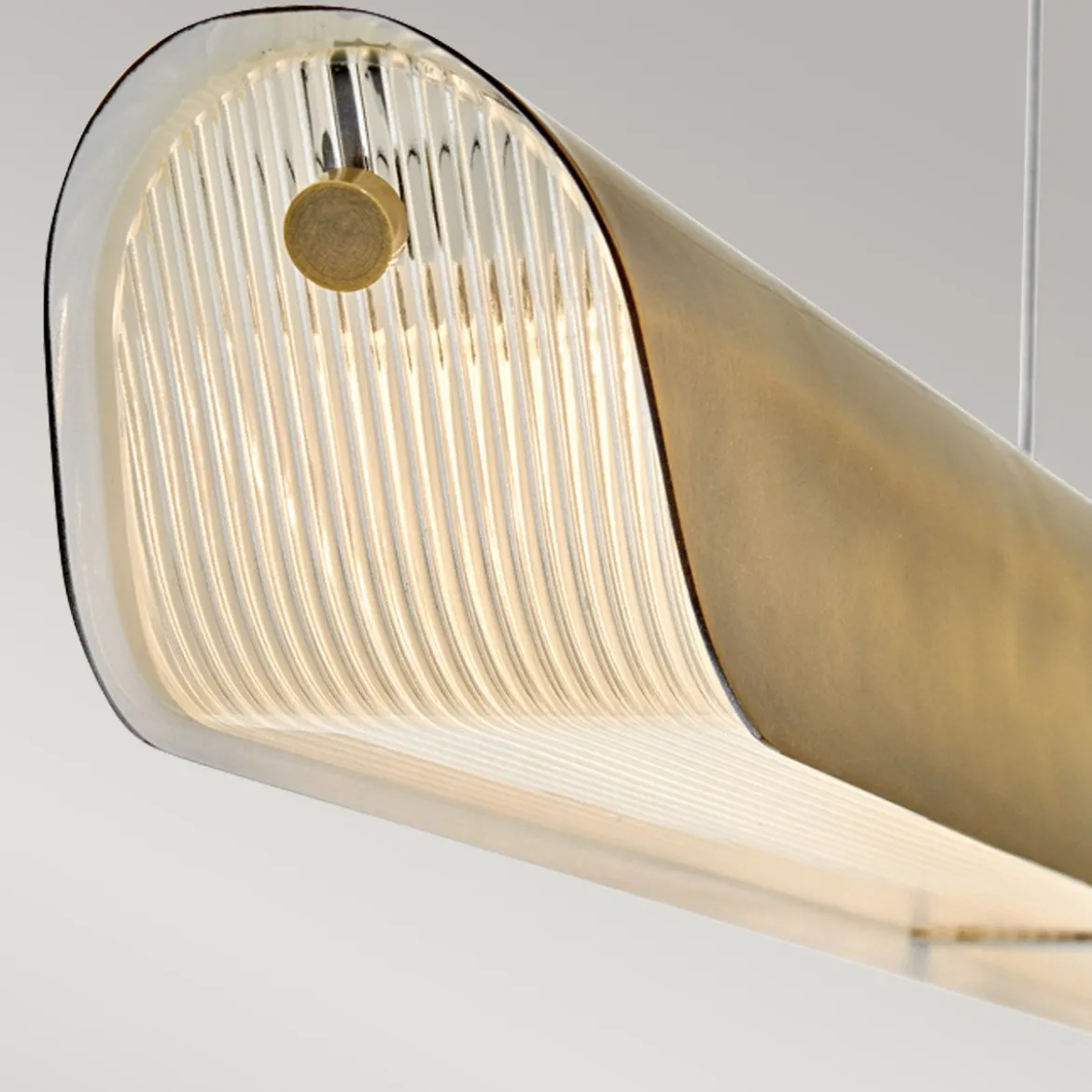 Hinkley Arco Linear LED-Pendelleuchte Messing