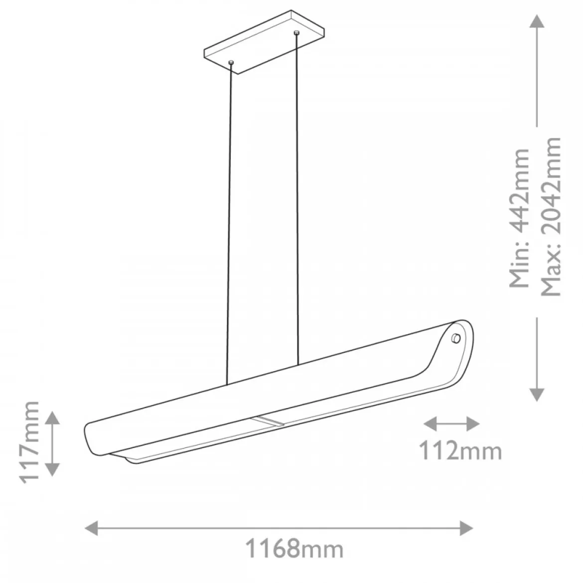 Hinkley Arco Linear LED-Pendelleuchte Messing