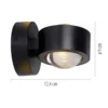 JUST LIGHT 19330-18 AKKU-CHIA AKKU-Wandleuchte schwarz 3000K