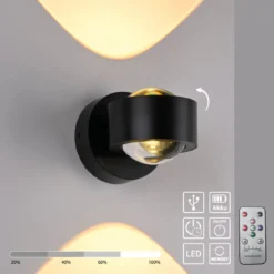 JUST LIGHT 19330-18 AKKU-CHIA AKKU-Wandleuchte schwarz 3000K