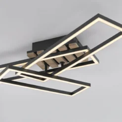 JUST LIGHT 14051-79 AKUSTIKA Deckenleuchte Holzoptik natur 3000K