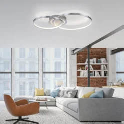 JUST LIGHT 14540-95 ASMINA LED Deckenleuchte 2-flammig aluminium 3000K