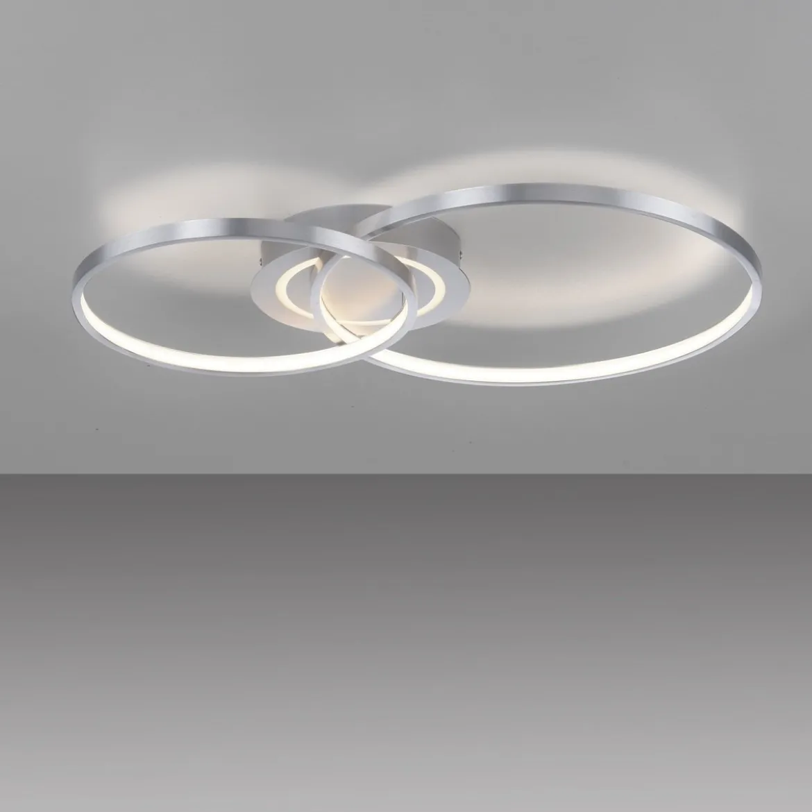 JUST LIGHT 14540-95 ASMINA LED Deckenleuchte 2-flammig aluminium 3000K