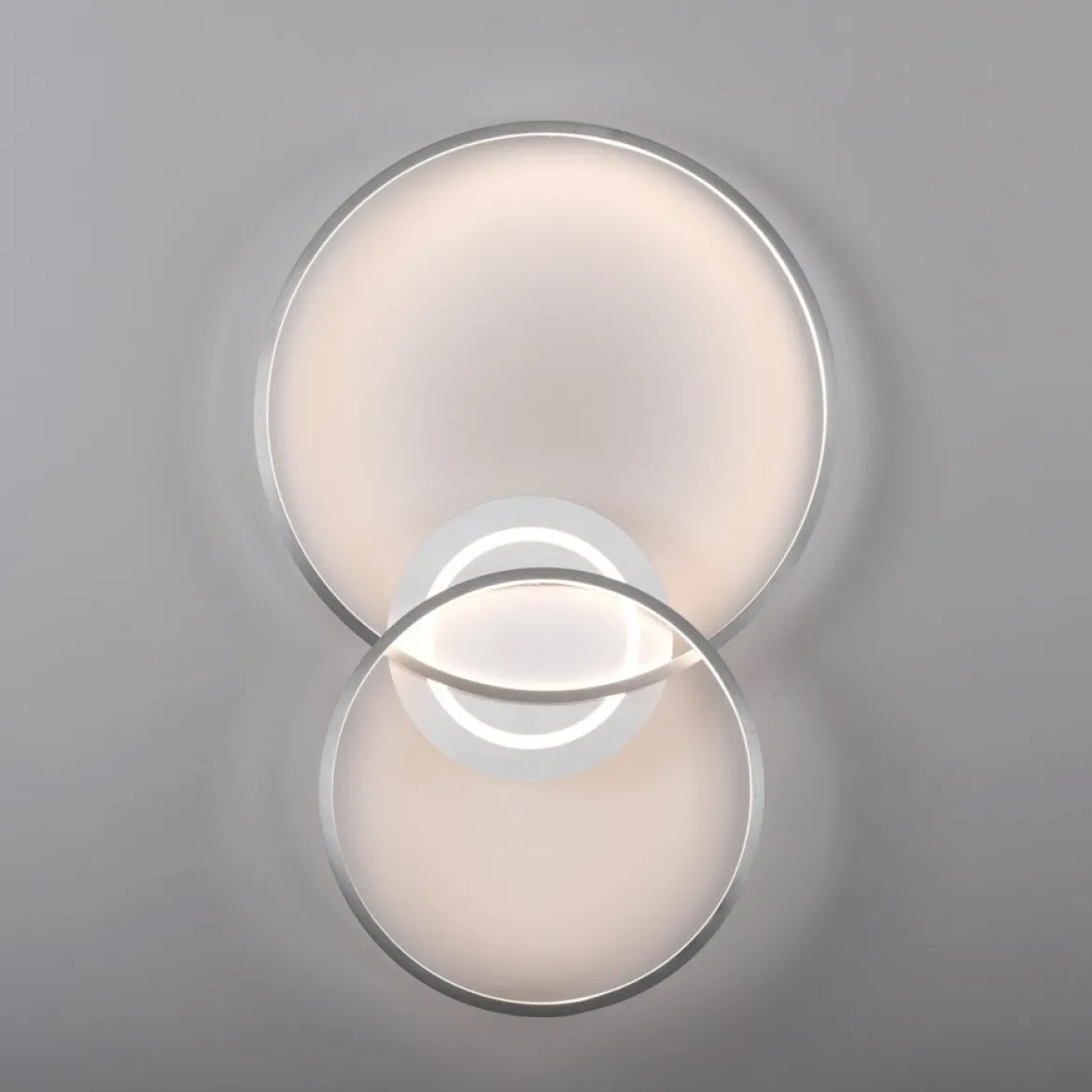 JUST LIGHT 14540-95 ASMINA LED Deckenleuchte 2-flammig aluminium 3000K