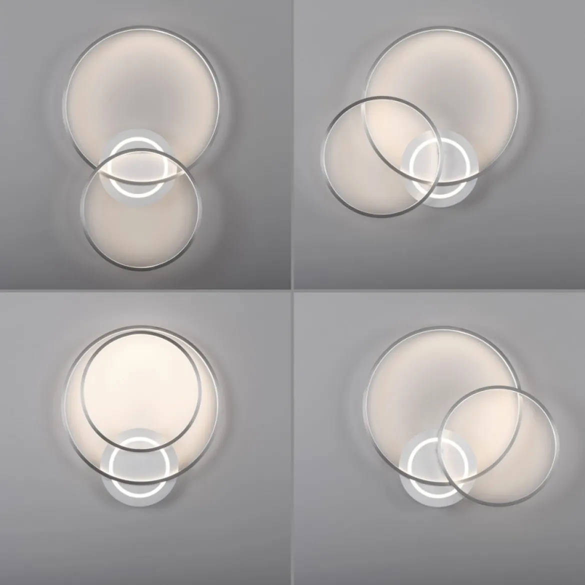 JUST LIGHT 14540-95 ASMINA LED Deckenleuchte 2-flammig aluminium 3000K