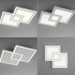 JUST LIGHT 14880-16 BEDGING LED Deckenleuchte weiß 40x40cm