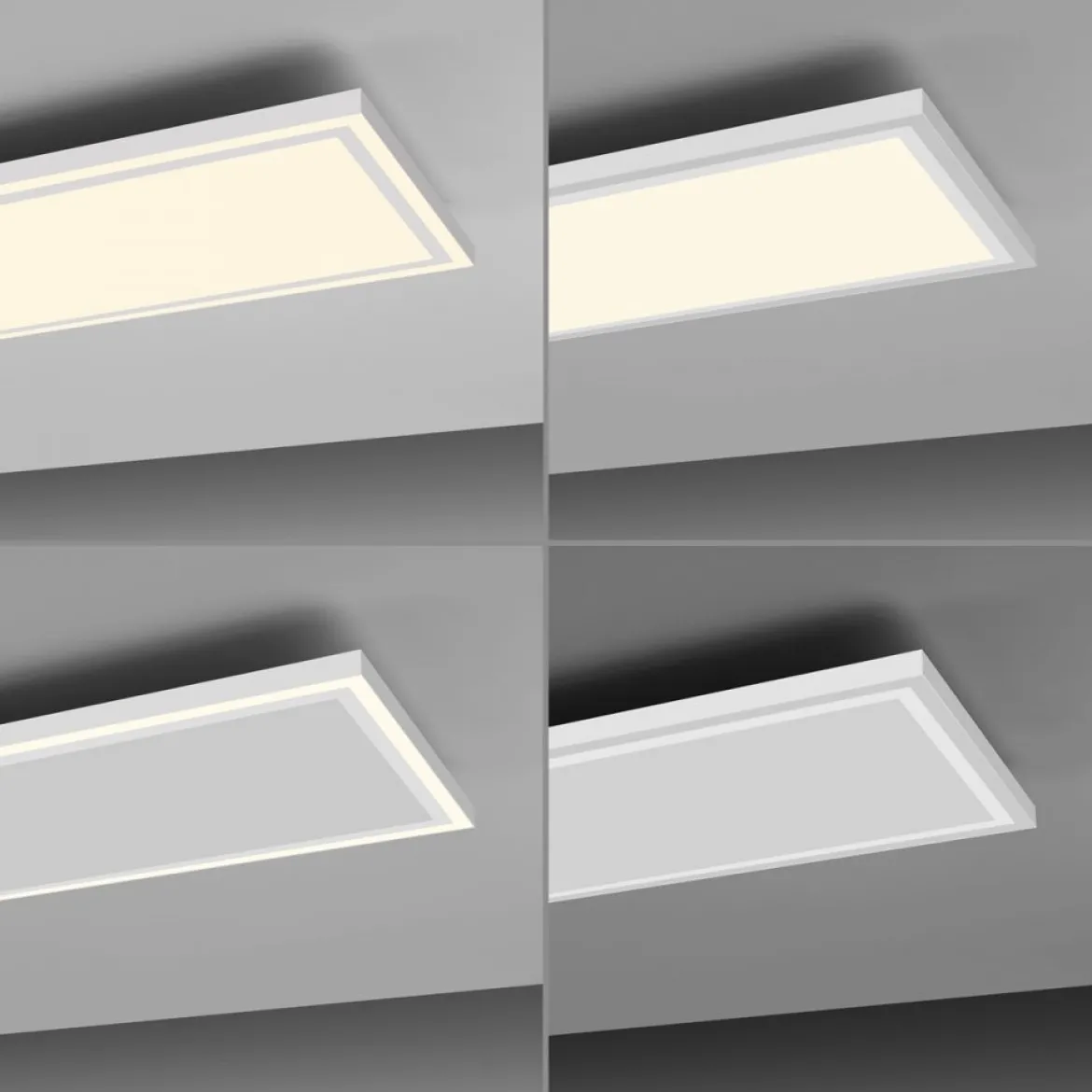 JUST LIGHT 14882-16 BEDGING LED Panel eckig weiß 80x35cm 3000K