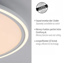 JUST LIGHT 14883-16 BEDGING LED Panel rund weiß 40cm 3000K