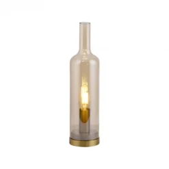 JUST LIGHT 14006-27 BOTTLE Tischleuchte amberglas