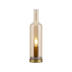 JUST LIGHT 14006-27 BOTTLE Tischleuchte amberglas