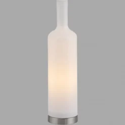 JUST LIGHT 14006-16 BOTTLE Tischleuchte weiss Opalglas