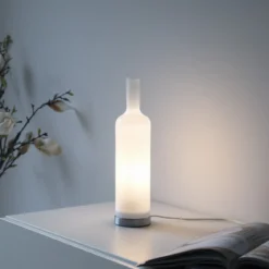 JUST LIGHT 14006-16 BOTTLE Tischleuchte weiss Opalglas