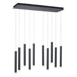 JUST LIGHT 15206-18 BRUNO LED Pendelleuchte 10-flammig schwarz 3000K