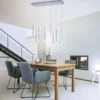 JUST LIGHT 15206-95 BRUNO LED Pendelleuchte 10-flammig alu silber 3000K