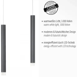 JUST LIGHT 15203-18 BRUNO LED Pendelleuchte 3-flammig schwarz 3000K