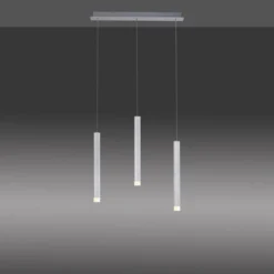 JUST LIGHT 15203-95 BRUNO LED Pendelleuchte 3-flammig aluminium 3000K