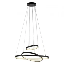 JUST LIGHT 15070-18 CERCHI Pendelleuchte schwarz 3000K