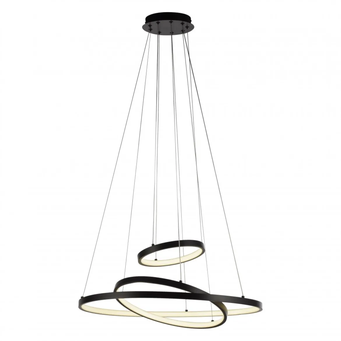 JUST LIGHT 15070-18 CERCHI Pendelleuchte schwarz 3000K