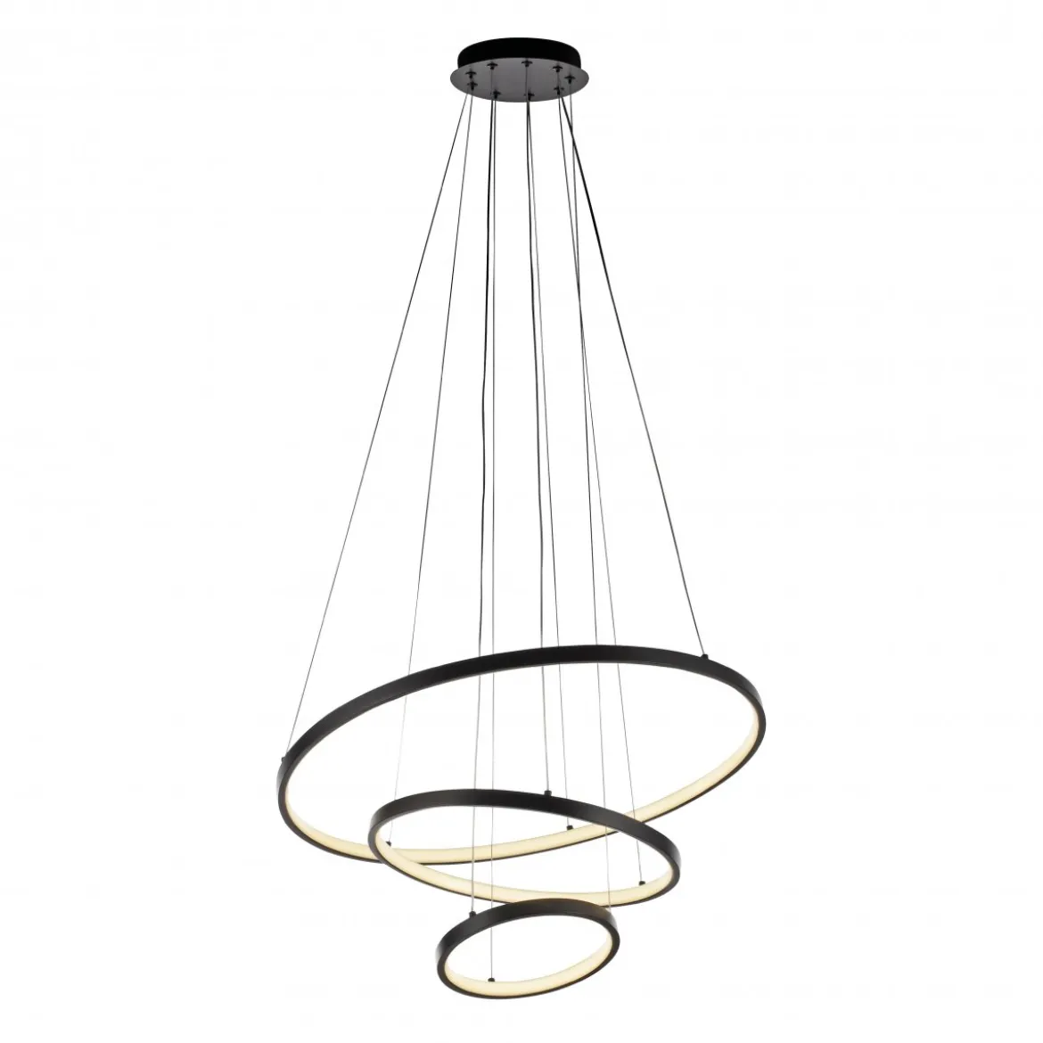 JUST LIGHT 15070-18 CERCHI Pendelleuchte schwarz 3000K