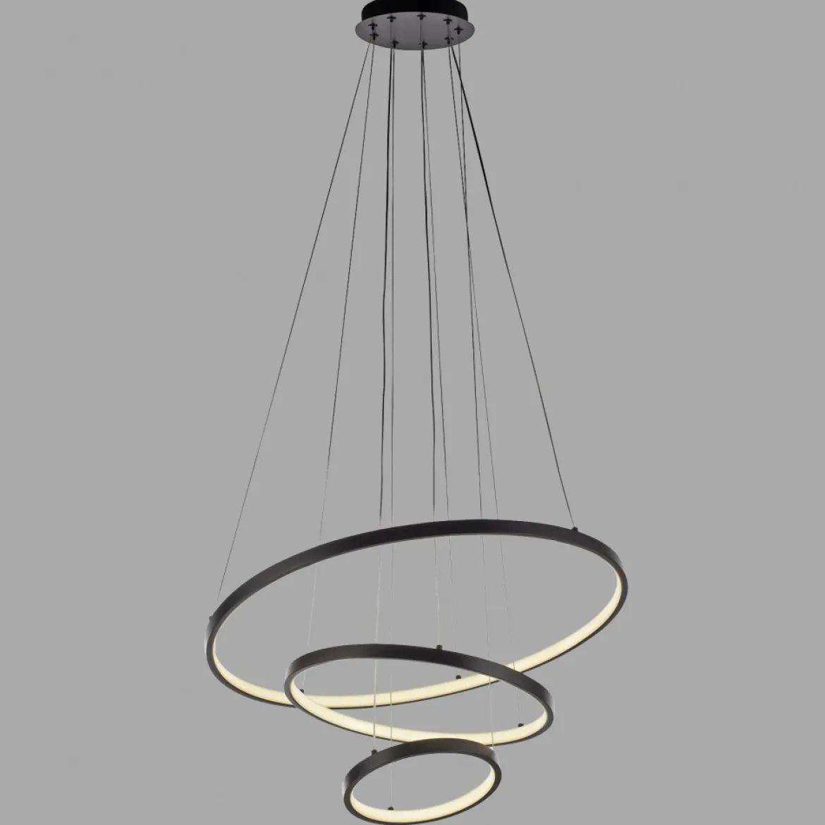 JUST LIGHT 15070-18 CERCHI Pendelleuchte schwarz 3000K